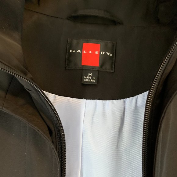 Black Zip up Raincoat Size M - Picture 4 of 4